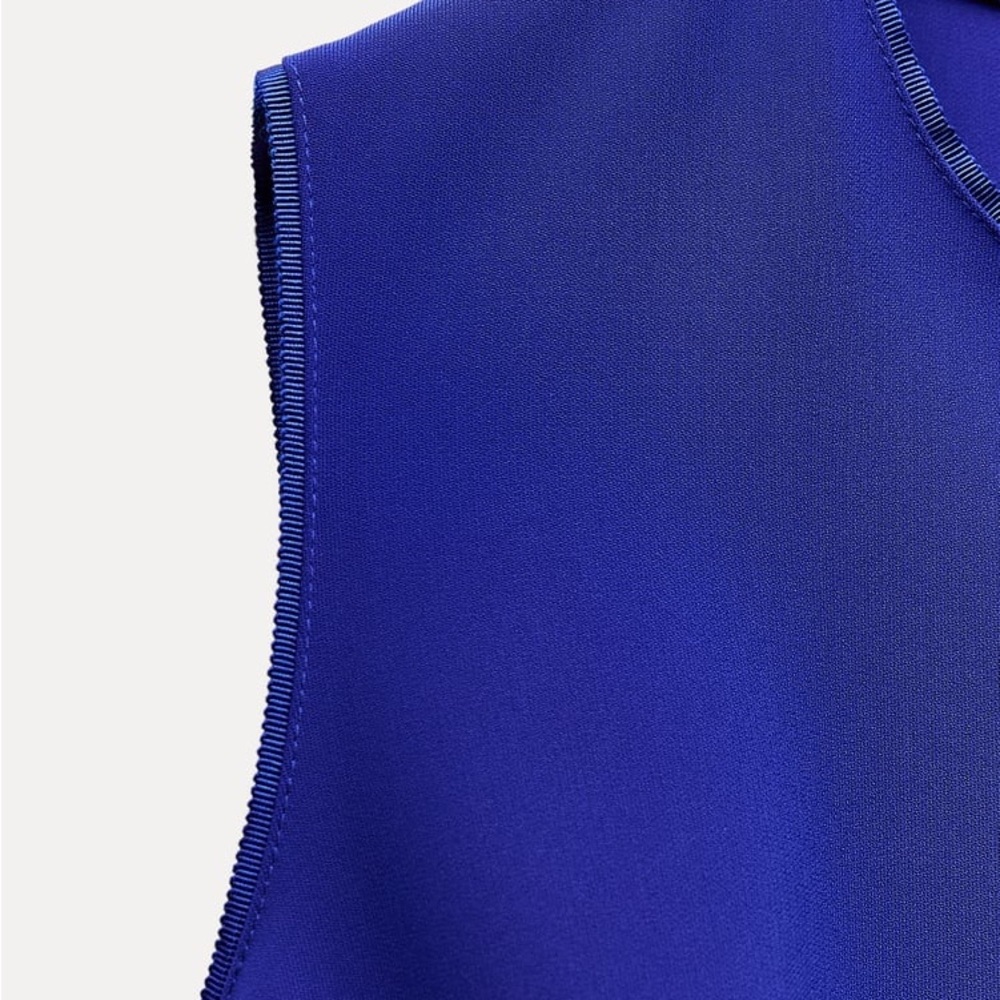 NWT Zara cobalt blue midi dress size M - Picture 5 of 5